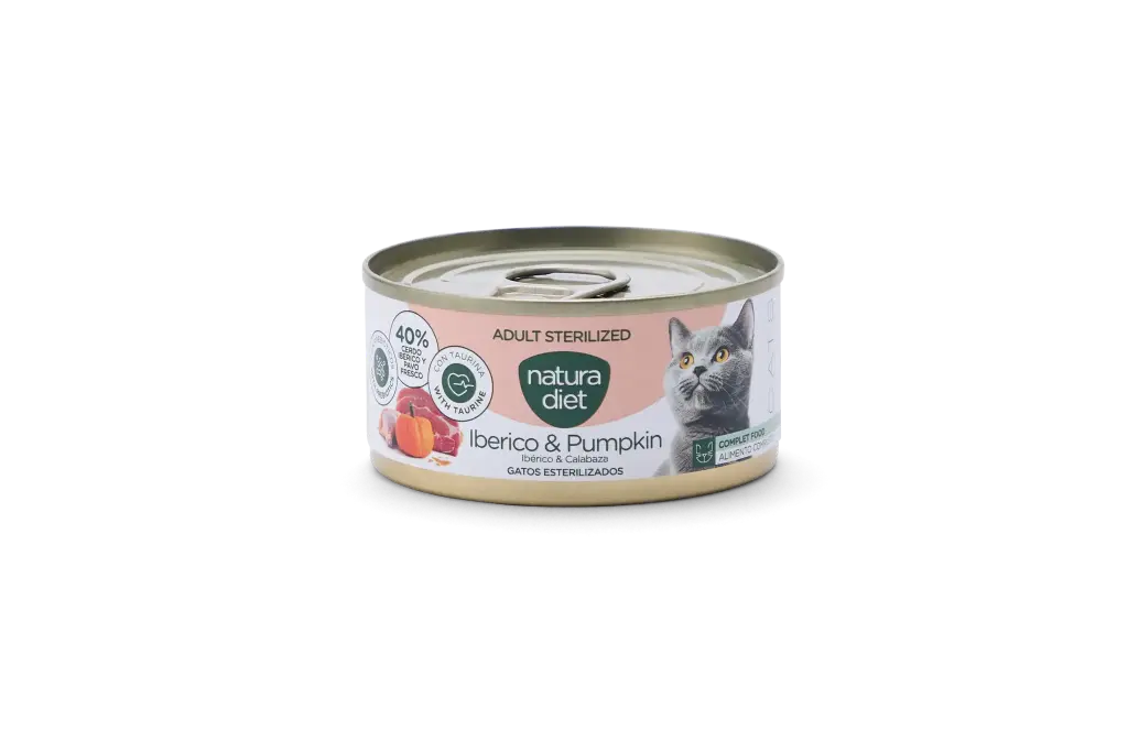 Natura Diet CAT Paté Adult Sterilized Iberico & Pumpkin 85g x24