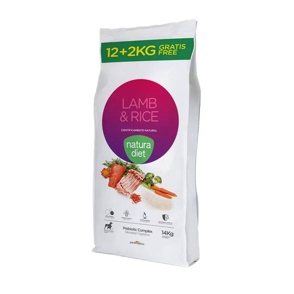 Natura Diet Dog Lamb & Rice PROMO JIRAFA 14kg 