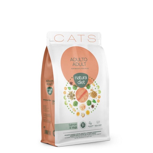 [10144PE] Natura Diet Chat Adulte Saumon 1,5 kg (PROMO)