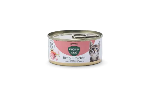 [10409] Natura Diet CAT Paté Kitten Beef & Chicken 85g x24