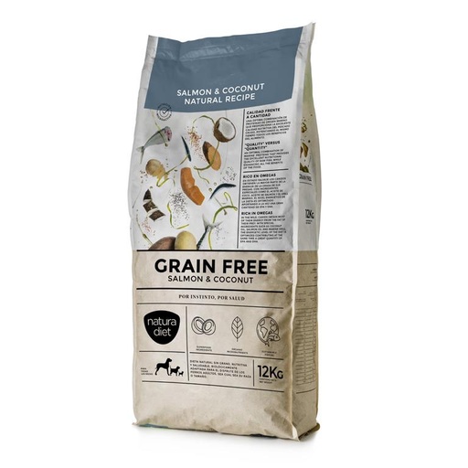 [1266] Natura Diet Grain Free Saumon & Coco 12 kg
