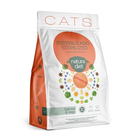 [10148] Natura Diet Cat Sterilized Salmon 3 kg