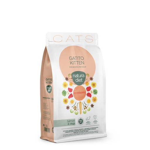 [10140] Natura Diet Cat Kitten Salmon 1,5 kg