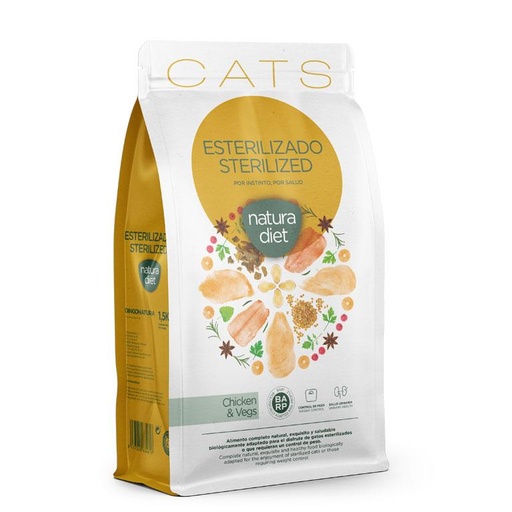 [10021] Natura Diet Cat Sterilized Chicken 1,5 kg