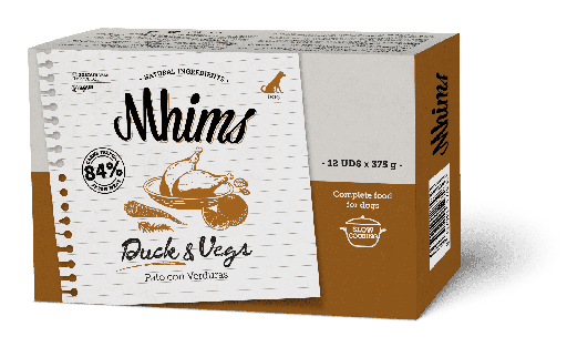 [1151] 12x Mhims Dog Duck & Vegs 375 g